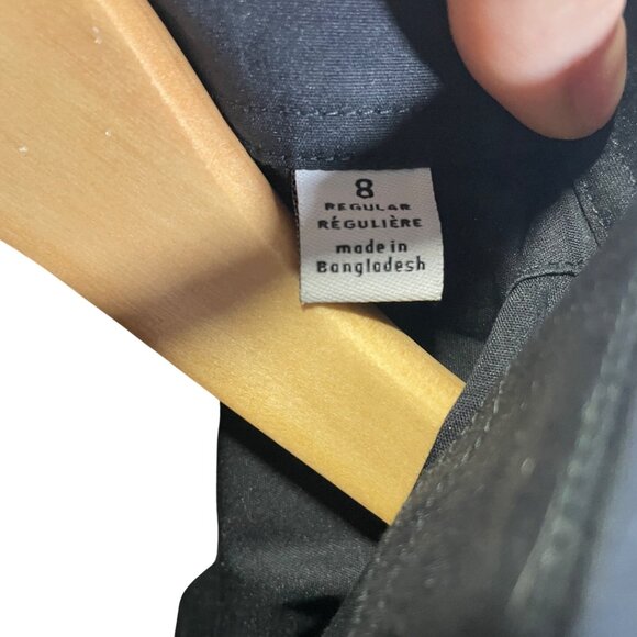 Calvin Klein Boys Stretch Slim Fit Black Button-Up Shirt Size 8 - Picture 2 of 4